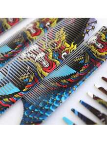 5pcs Anti-Static Hair Brush Set, Household Styling Comb For Long Straight & Curly Hair - Multicolor - View 7