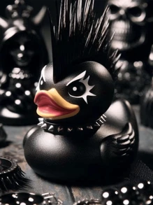 Pato satánico creativo, pato rockero, decoración de mesa adecuada para fiestas, Navidad, coleccionables, regalos de cumpleaños, accesorios para autos, piezas decorativas de colección - Selección de estilo - Ver 10