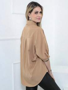 Women Blouses - Màu Khaki - Xem 2