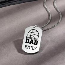 Aangepaste gepersonaliseerde fotoketting, fotoketting, stalen hanger, Vaderdagcadeau, gepersonaliseerde naamketting, papa kettingcadeau, fotocadeau