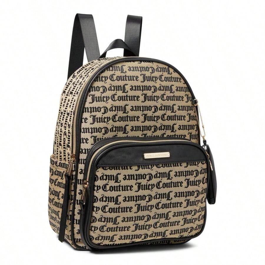 Juicy Couture Bestseller Word Play Backpack - Black Beige - View 1