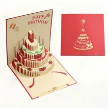 3D 弹出式生日贺卡，生日快乐贺卡，适合女性、男性、妻子、丈夫、妈妈、爸爸、姐妹、朋友的礼物，每天快乐贺卡 - 彩色 - 查看 12