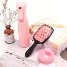Bộ 3 dụng cụ tạo kiểu tóc, chai xịt 30ml, lược duỗi tóc rỗng, bàn chải gội đầu, bộ chăm sóc tóc, lược massage rỗng hình tổ ong để tạo kiểu, gỡ rối và massage da đầu, lược chống tĩnh điện, dụng cụ tạo kiểu tóc chuyên nghiệp, bàn chải/lược tóc, bàn chải massage gội đầu có tay cầm, 1 bàn chải chăm sóc da đầu lông silicon, bàn chải massage gội đầu khô và ướt, bàn chải gội đầu tròn, bàn chải/lược gàu, phù hợp với mọi loại tóc, unisex, quà tặng cho nữ - Nhiều màu - Xem 2