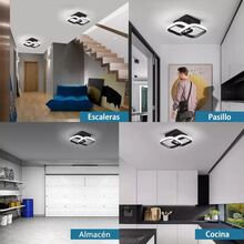 Lámpara De Techo Decorativas Led Para Baño Moderna Colgante - Negro - Ver 7