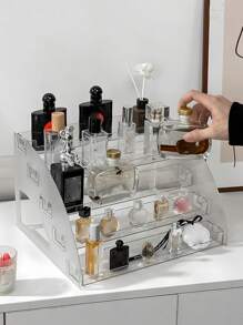 1 pieza, estante de exhibición de perfume, usado para exhibición y almacenamiento de perfumes, fragancias, cosméticos. Regalos para amantes - transparente - Ver 2