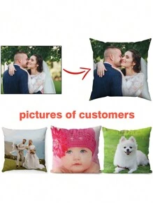 1pc Customized Wedding Photo Printed Pillowcase, Personalized Single-Sided Printed Pillowcase, Perfect Gift For Mother's Day, Father's Day, Thanksgiving, Teacher's Day, Customized With Your Own Image, For Anniversaries, For Valentine's Day, For Mother's Day, For Children's Day, For Birthdays, For Father's Day, For Graduation, For Weddings, For Christmas, For Housewarming Sofa, Bed, Car, Tea Room, Bedroom, Living Room, Breathable,Lightweight,Washable,Funny,Cute,Love,Soft,Comfortable,Elegant,Simple,Custom,Personalized,Unique,Ideal Gifts For Him,Ideal Gifts For Her,Him,Her,Boyfriend,Girlfriend,Dad,Mom,Family,Friends,For Anniversaries,For Mother's Day,For Birthdays,For Valentine's Day,For Graduation,For Father's Day,For Weddings,For Housewarming,Sofa,Bed,Car,Tea Room,Bedroom,Bathroom,Living Room,Dining Room,Customized Cushion Covers,Momentos En Familia
