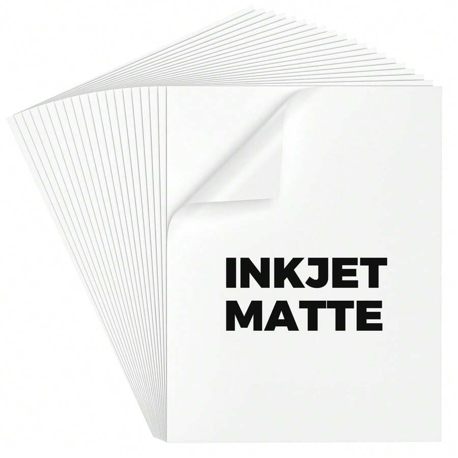 20 Sheets Printable Vinyl Sticker Paper For Inkjet Printer 8.5x11 Inch ...