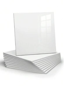 10pcs 0.9㎡ White Marble Imitation Tile Stickers Wall Decoration Background Waterproof & Moisture-Proof Self-Adhesive Aluminum-Plastic Board Wall Stickers, Renovation Stickers Peel Wall Panels, Wall Paper, Wallpapers, Spring Decoration Items Refresh Your Home, Festival Decoration Stickers Gifts Birthday Graduation