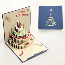 3D 弹出式生日贺卡，生日快乐贺卡，适合女性、男性、妻子、丈夫、妈妈、爸爸、姐妹、朋友的礼物，每天快乐贺卡 - 彩色 - 查看 13