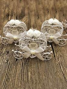 1pc Creative Wedding Favor Box Candy Box Candy Bag Souvenir Gift Box Wedding Supplies - Multicolor - View 1