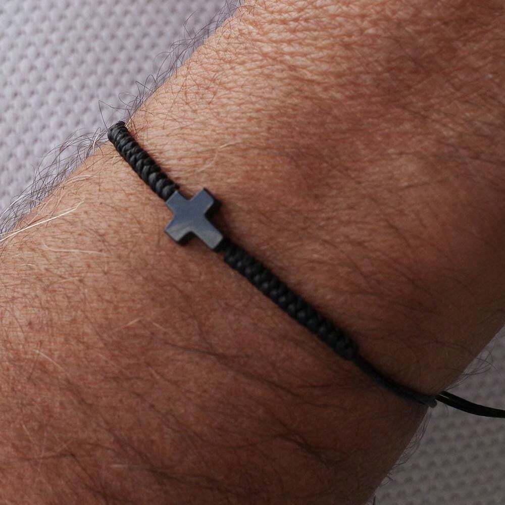 Coolvy Pulsera De Cuero Para Hombres Y Niños, Regalo De Graduación, Cumpleaños, Navidad, Para Hijo, Nieto, Novio, Marido, Hermano, Negro, Inspirador, Trenzado, Pulsera De Joyería, Cuero, Grabado