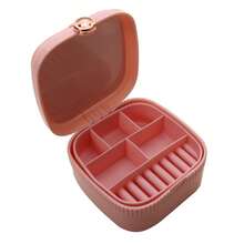 1pc Portable Multi-Layer Jewelry Box, Travel Jewelry Storage Box, Dustproof And Moisture-Proof Portable Jewelry Compartment Storage Box - Multicolor - View 11