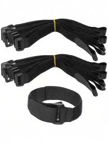 5个可重复使用的尼龙绳钩，固定带，耐用功能性扎带 - 彩色 - 查看 2