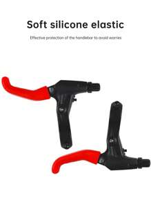 1pair Mountain/Road Bike Brake Lever Protective Cover, Universal Anti-Wear Foldable Silicone Slip-Resistant Handlebar Cover