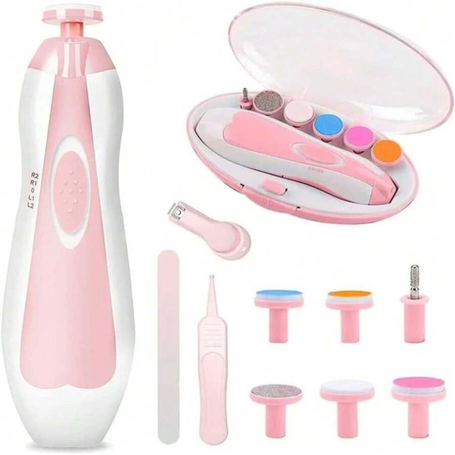 kit de lima para uñas,Cortaúñas Eléctrico para Bebé 8 en 1