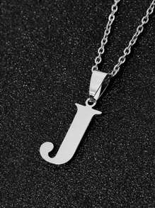 1pc Minimalist Fashion Necklace With 26 Non-Fading Letters, Perfect Gift For Men's Birthdays And Holidays
