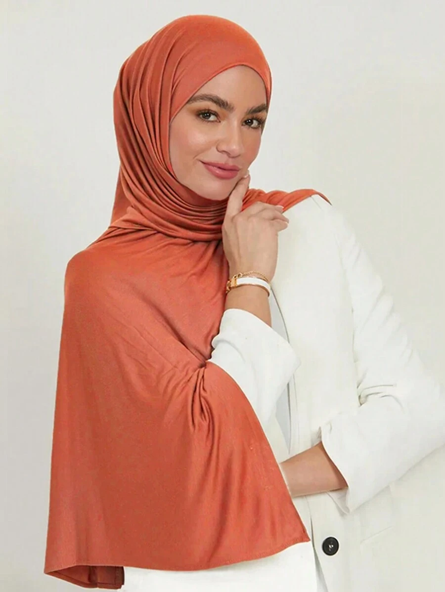 1PC Women's New Large Size Hijab Headscarf Long Scarf Solid Color Casual Soft