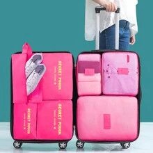 7 Set Packing Cubes For Suitcases, Luggage Organizer Bags Set For Carry On, Travel Gifts, Travel Essentials For Unisex - Multicolor - View 2