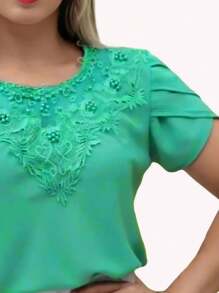 Women Blouses - 綠水 - 查看 2