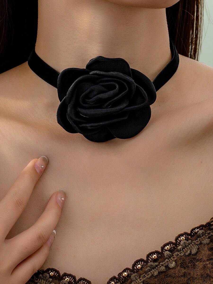 1 Máy Tính Handmade Màu Phổ Biến Bị Cháy Viền Vải Hoa Trang Trí Thời Trang Vòng Cổ Đa Năng Thích Hợp Cho Tiệc Lễ Hội Tiệc - Nhiều màu - Xem 1