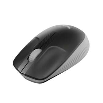 Mouse inalámbrico M190, diseño ambidiestro curvo de tamaño completo, batería de 18 meses con modo de ahorro de energía, control preciso del cursor y desplazamiento, rueda de desplazamiento amplia, agarres para el pulgar.