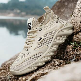 Men's Summer Quick-Drying Mesh Shoes Beach Shoes Water Sport Shoes Hollow-Out Breathable Athletic Sneakers