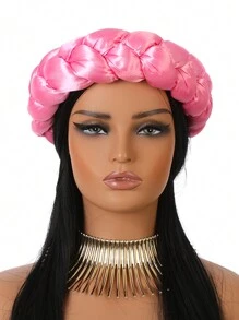 1pc Multicolor Women's Elastic Bonnet, Satin Twisted Candy Color Hair Ties With Retro Style Hair Sleep Cap Sleep Bonnet - Satin Hair Tie - View 15