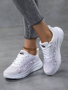 Women's Shoes 2024 New Spring Korean Version Of The Network Surface Breathable Pink Sports Casual Shoes Students All Lightweight Running Shoes, Retro Casual Shoes Female Spring And Autumn Pine Cake Bottom Thick Sole Niche Sports Shoes, Women's Shoes Burst Purple Daddy Shoes Lightweight Breathable Shock Absorption Tide Brand Sports Running Shoes, Ultra-Light Soft Sole Running Shoes Female Shock Absorption Lightweight Non-Slip Sports Shoes Gym Home Treadmill Shoes, Travel Shoes For Women Soft Sole Ultra-Lightweight Middle-Aged Mother Square Dance Shoes Sports Fitness Shoes, Nurse Shoes For Women Comfortable Soft Sole Wedged Net Cloth Shoes Beauty Salon Medical Work Shoes Breathable Flat Little White Shoes Low Heels, Team Performance Dance Shoes Soft Sole Thick Sole Square Dance Shoes Ghost Walk Shoes White Dance Shoes For Women, Four Seasons Dance Shoes For Women Breathable Net Surface Shaking Shoes Soft Sole Professional Square Dance Shoes, - White - View 8