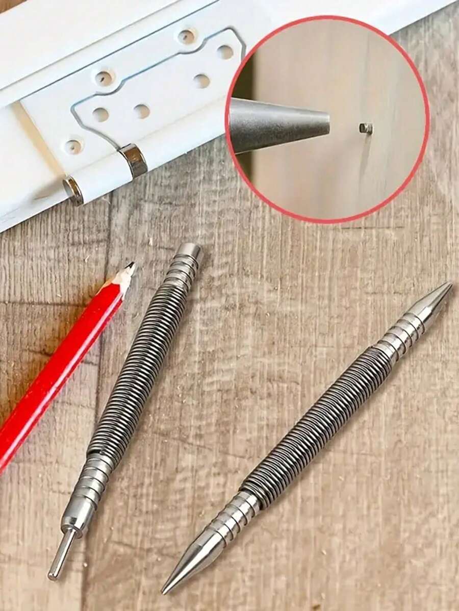 1pc Single/DoubleHead SpringLoaded Punch, Hammerless DoubleEnded
