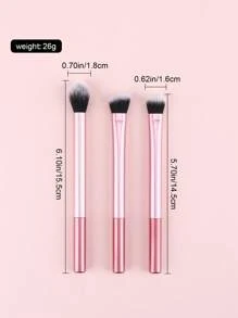3pcs Makeup Brush Set Including Highlight Brush, Eyeshadow Brush & Concealer Brush, Tools In Gift Box,Brush Set,Makeup Brush Kit,Make Up Brush Set,Make Up Set Complete,Makeup Brush Set,Complete Makeup Kit,Brush Kit,Brushes Makeup Set,Makeup Gift Set,Set - Multicolor - View 8