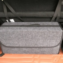 1入組可折疊毛氈車用後備箱整理箱 - 輕盈、節省空間、便攜式收納盒，毛氈材質易於插入和安裝。 - 均碼 - 查看 10
