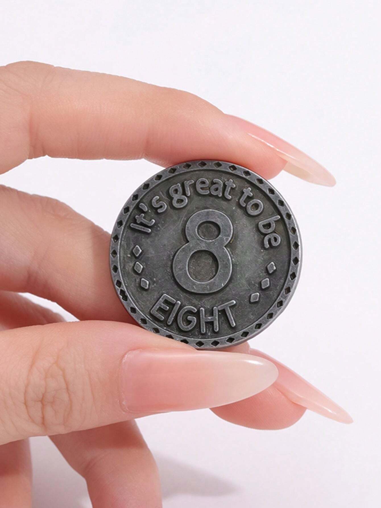 1pc It's Great To Be Eight Enamel Pins Custom Round Badge Brooches