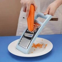 1 pièce Destructeur multifonctionnel en acier inoxydable, pour utilisation en cuisine, pommes de terre, carottes, concombres, déchiquetage ou tranchage, outils de fruits et légumes, articles de cuisine, coupeur, nourriture, salade, décoration, rangement, fête, anniversaire, camping, plage d'été. - Multicolore - Voir 1