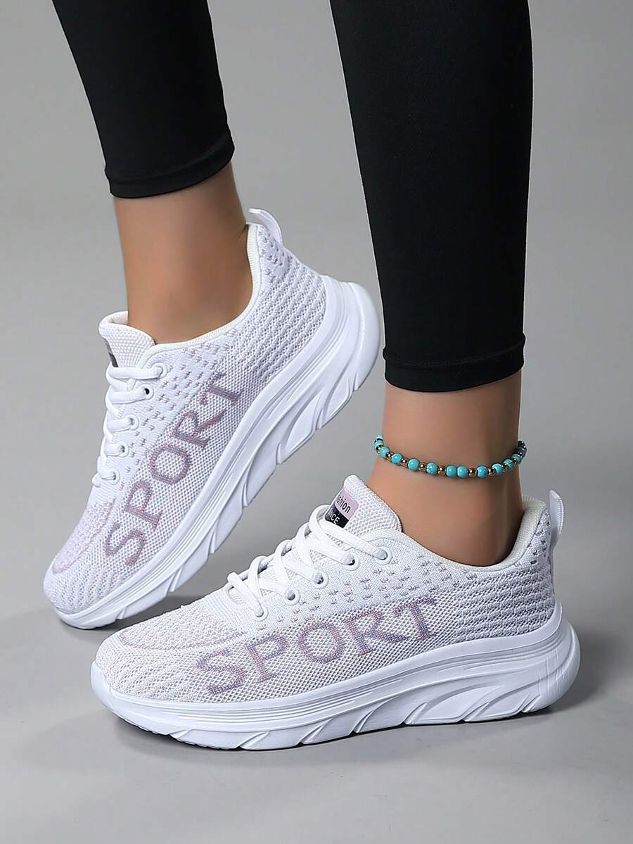 Women's Shoes 2024 New Spring Korean Version Of The Network Surface Breathable Pink Sports Casual Shoes Students All Lightweight Running Shoes, Retro Casual Shoes Female Spring And Autumn Pine Cake Bottom Thick Sole Niche Sports Shoes, Women's Shoes Burst Purple Daddy Shoes Lightweight Breathable Shock Absorption Tide Brand Sports Running Shoes, Ultra-Light Soft Sole Running Shoes Female Shock Absorption Lightweight Non-Slip Sports Shoes Gym Home Treadmill Shoes, Travel Shoes For Women Soft Sole Ultra-Lightweight Middle-Aged Mother Square Dance Shoes Sports Fitness Shoes, Nurse Shoes For Women Comfortable Soft Sole Wedged Net Cloth Shoes Beauty Salon Medical Work Shoes Breathable Flat Little White Shoes Low Heels, Team Performance Dance Shoes Soft Sole Thick Sole Square Dance Shoes Ghost Walk Shoes White Dance Shoes For Women, Four Seasons Dance Shoes For Women Breathable Net Surface Shaking Shoes Soft Sole Professional Square Dance Shoes, - White - View 1