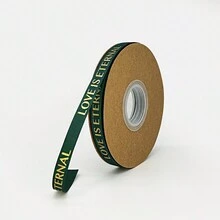 1pc 10mm X 30yd Printed Letter (LOVE IS ETERNAL) Foil Trim Ribbon, Christmas Gift Wrapping - Multicolor - View 15