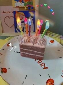 1 Bộ, 5 Chiếc Nến Ngọn Lửa Màu, Nến Sinh Nhật Ngọn Lửa Màu, Phụ Kiện Trang Trí Bánh, Trang Trí Bánh, Dụng Cụ Làm Bánh, Trang Trí Làm Bánh Trang Trí Bánh Bánh Topper Trang Trí Bánh Trang Trí Bánh Dụng Cụ Trang Trí Bánh - chọn - Xem 9
