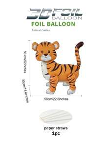 MECRLA 1 Set Kit de ensamblaje de globos de animales 3D, que incluye globos con forma de unicornio, elefante, perro, jirafa, tigre, león y tortuga; adecuado para decoraciones de fiestas de cumpleaños, accesorios decorativos, decoraciones de fiestas al aire libre, regalos de festivales - Varios estilos disponibles - Ver 4