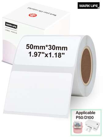  Marklife 50x30mm 1.97x1.18inch Direct Thermal Labels, Self-Adhesive Address Shipping Thermal Stickers, BPA&BPS Free Barcode Thermal Papers-1 Roll, Compatible With P50 Printer, For Business, Price Tags, Barcode, 250 Labels/Roll,April Fool's Day