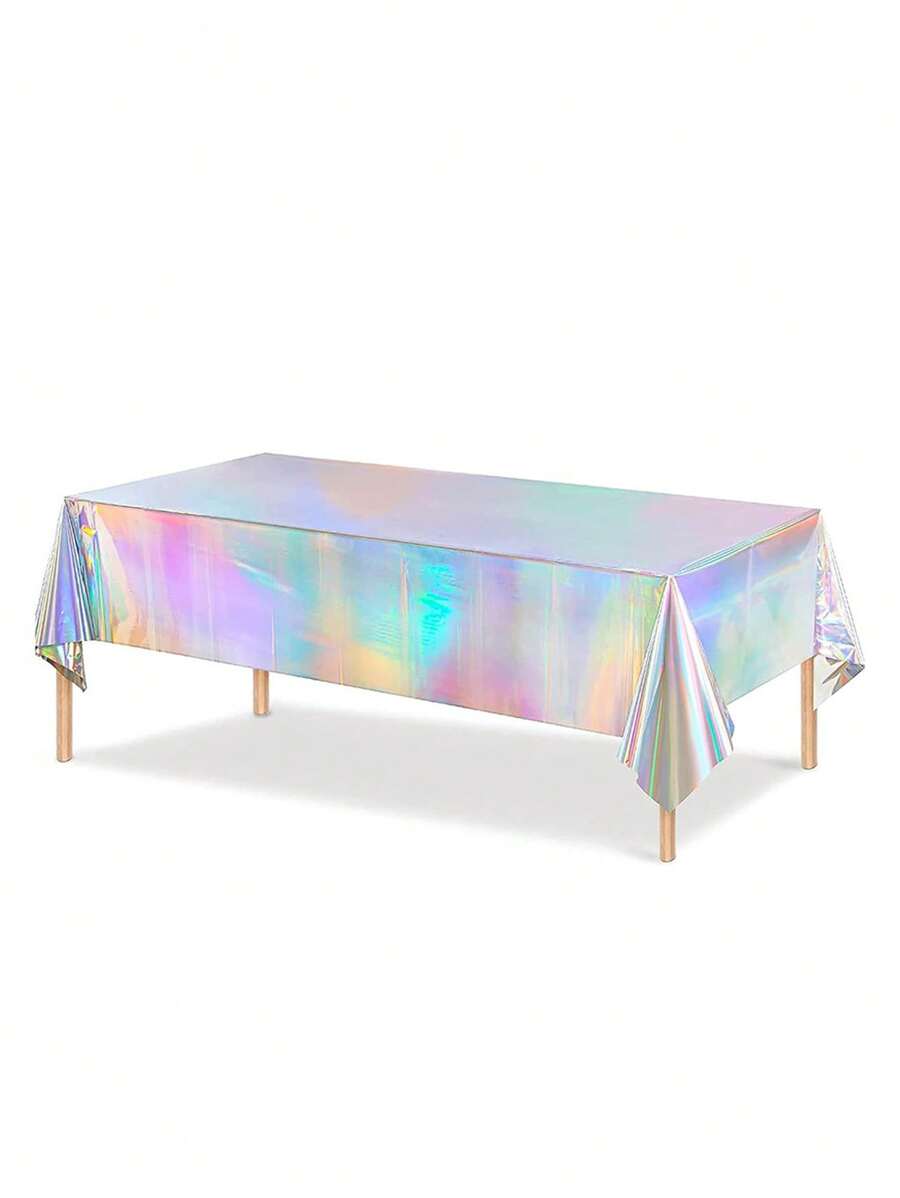 1pc Gender Reveal Party Disposable Waterproof Tablecloth, Rainbow