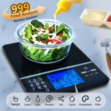 Ernährungsskala, digitale Lebensmittelwaage für Gewichtsverlust, Kalorienzähler Waage, Essensvorbereitungswaage und Gewichtsverlust Waage (Batterien nicht enthalten)