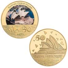 1 Set Sydney Opera House Gold Foil Commemorative Coins With Gift Box Famous Australian Architecture Challenge Coin Souvenirs Gifts For Collection - Multicolor - View 6