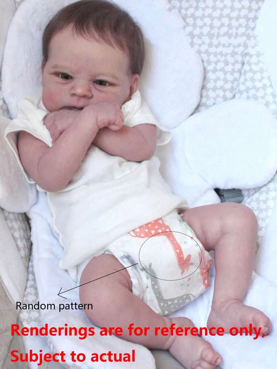 Realistic 45 CM Soft Silicone Baby Reborn Doll With Hand-Painted 3D ...