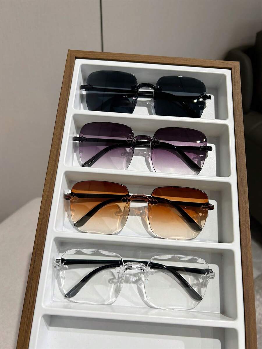 4 paia di occhiali da uomo a forma quadrata, accessori da spiaggia alla moda per l esterno, ideali per l estate, la spiaggia, le vacanze e i viaggi