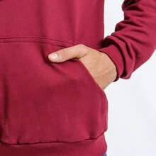 Men Sweatshirts - 紫紅色 - 查看 2