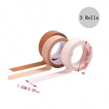 3入組網格線條紋和紙膠帶