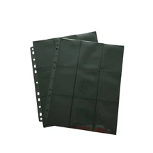  10Pack 9-Pocket A4 Trading Card Binder Pages Storage Wallet - Double-Sided Side-Loading Pockets For 180 Card Capacity For  Game Card - Black - View 4