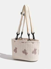 Cute Teddy Bear Bucket Bag Multipurpose Shoulder Bag Storage Bag - Beige - View 1