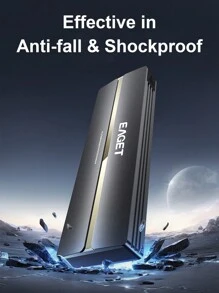 EAGET M.2 PCIE SSD 硬盘盒 NVME 双协议 M.2 转 USB Type C 3.1 SSD 适配器适用于 NVME PCIE NGFF SATA SSD 磁盘盒 M.2 外置 SSD 盒（内部不包括 SSD） - 黑色 - 查看 9