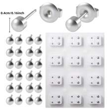 12 Pairs/Set Minimalist Dual-Tone Gold & Silver Iron Ear Piercing Studs With Plastic Clutch, Unisex, Suitable For Daily Wear