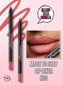 Misslyn 持久显色唇线笔，浓郁持久唇色，凝胶唇线笔，可削尖，顺滑易涂，打造自然妆效，可用卷笔刀削尖，高显色度，打造自然唇妆，持久顺滑超细，哑光唇线笔，不晕染，Y2K妆容，适合派对、海滩、旅行、度假、露营、户外活动，玫瑰色 - 23 - 查看 2